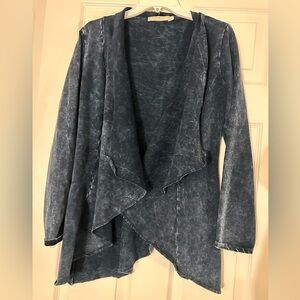 Testimony Los Angeles Women's Blue Open Front Cardigan